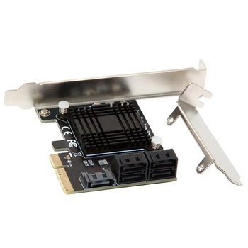 

PCIE to 5-Port SATA3.0 Expansion Card Computer Chassis Adapter Card JMB585 Chip