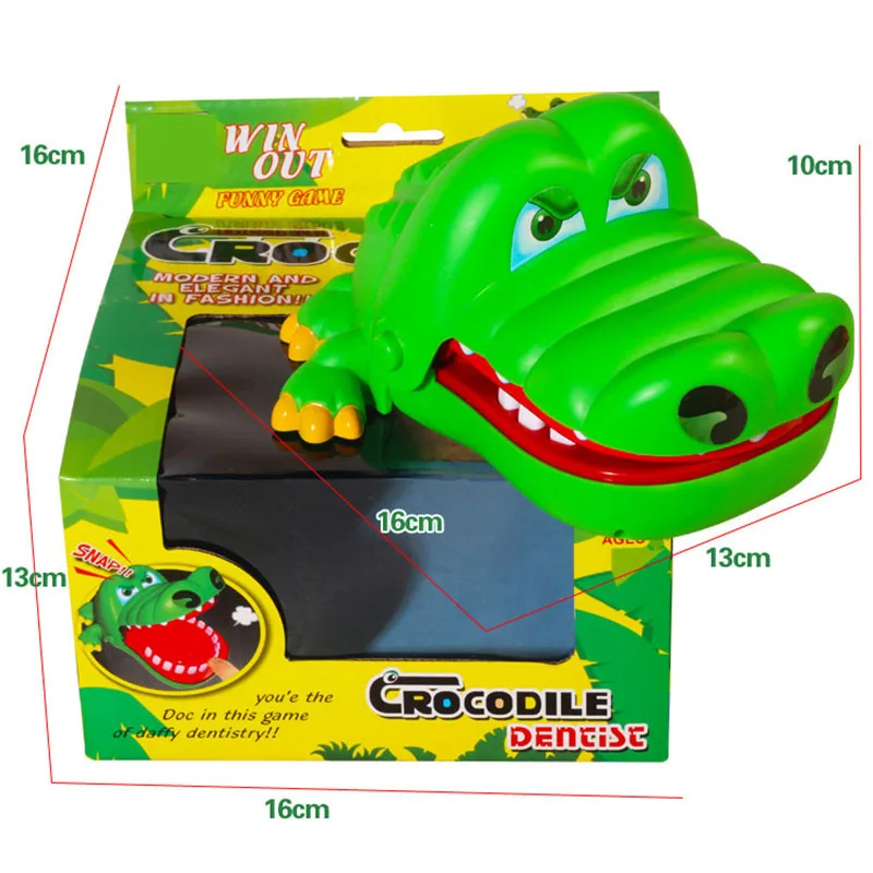 Высокое качество пародия большая 16*14*8,5 см крокодил укус палец игрушка Укус Крокодил родитель-ребенок трюк семья классическая игрушка