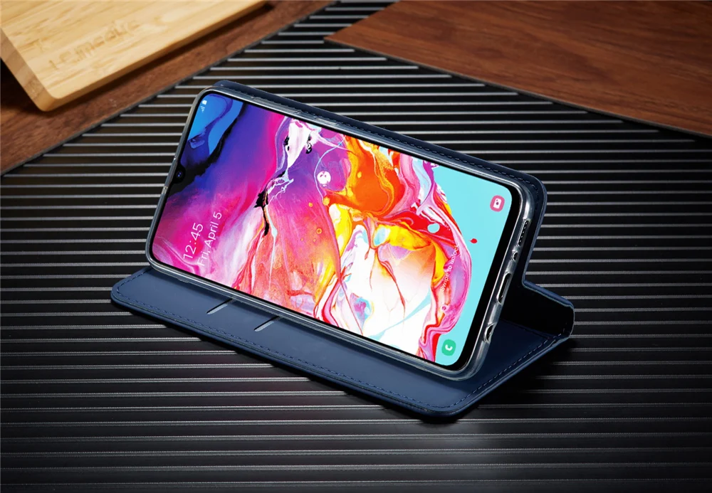 Роскошный Прочный Магнитный чехол для samsung Galaxy A50 A70, флип-держатель для карт, кожаный чехол-кошелек A50 A70, чехол для телефона, чехол Etui