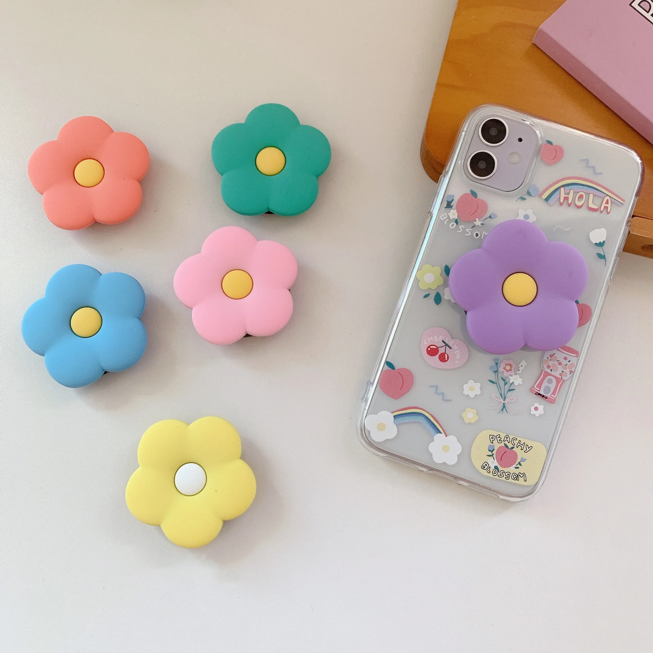 Cartoon Universal Mobile Phone Ring Holder Airbag Gasbag fold Stand Bracket Mount For iPhone Samsung Huawei Xiaomi Phone Holder