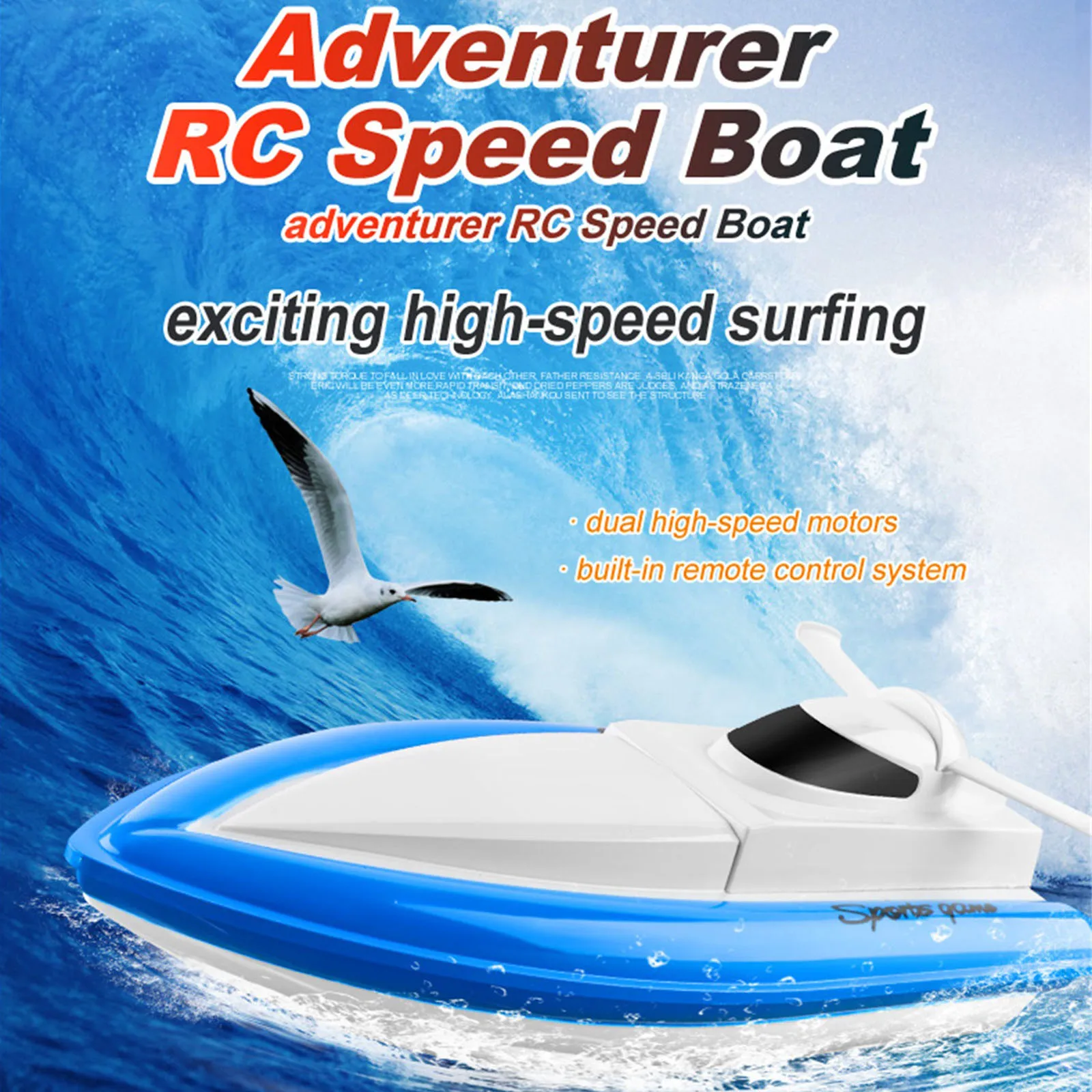 New Fun RC Boat 2.4G 4CH RC Racing Boats Yacht Water Adult Toy for Kids 