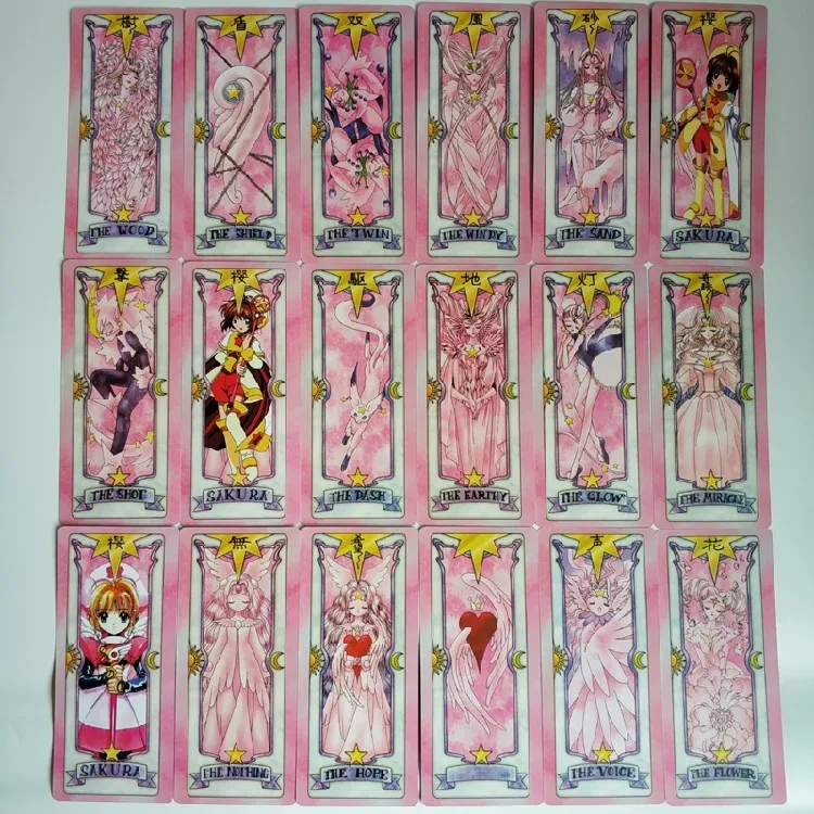 Аниме карточная игра 60 штук Sakura Cardcaptor с золотой книгой карты Таро