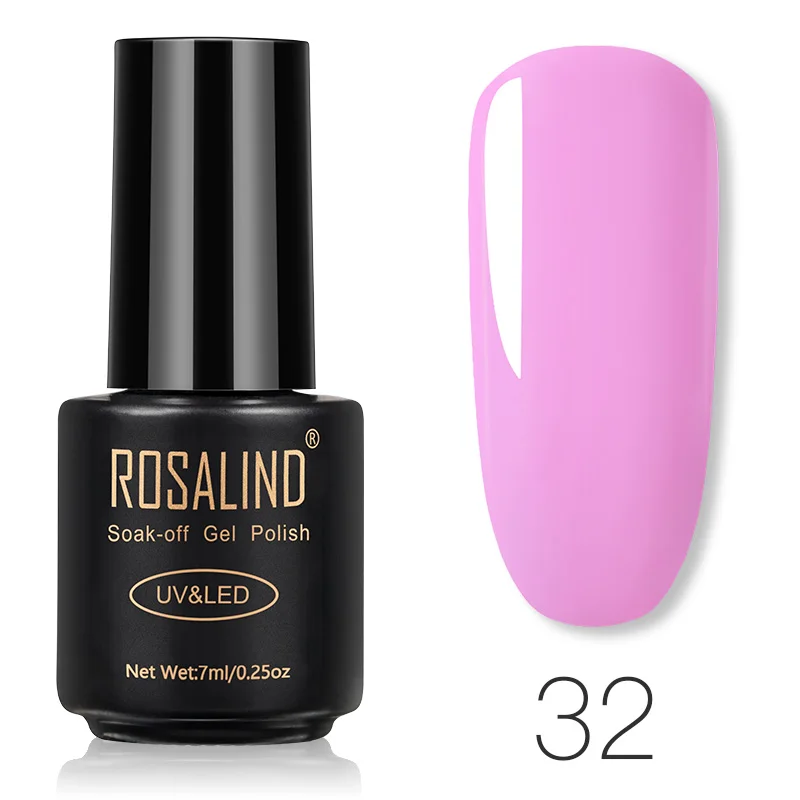 32 ROSALIND Гель-лак для ногтей Лидер продаж 58 цветов долговечный лак для ногтей гель-лаки нужна лампа основа верхнее покрытие для дизайна ногтей - Цвет: 32