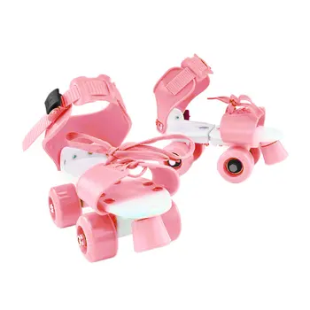 

Girl Boy Skate Shoes Children Fixed Roller Outdoor Wear Resistant Kids Non Slip Gift ABS Portable Adjustable Four Wheel