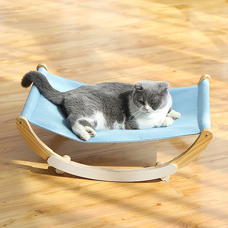 Soft Pet Cat Rocking Chair Cat Bed Pet Hammock Rolling Cradle Swing Toy