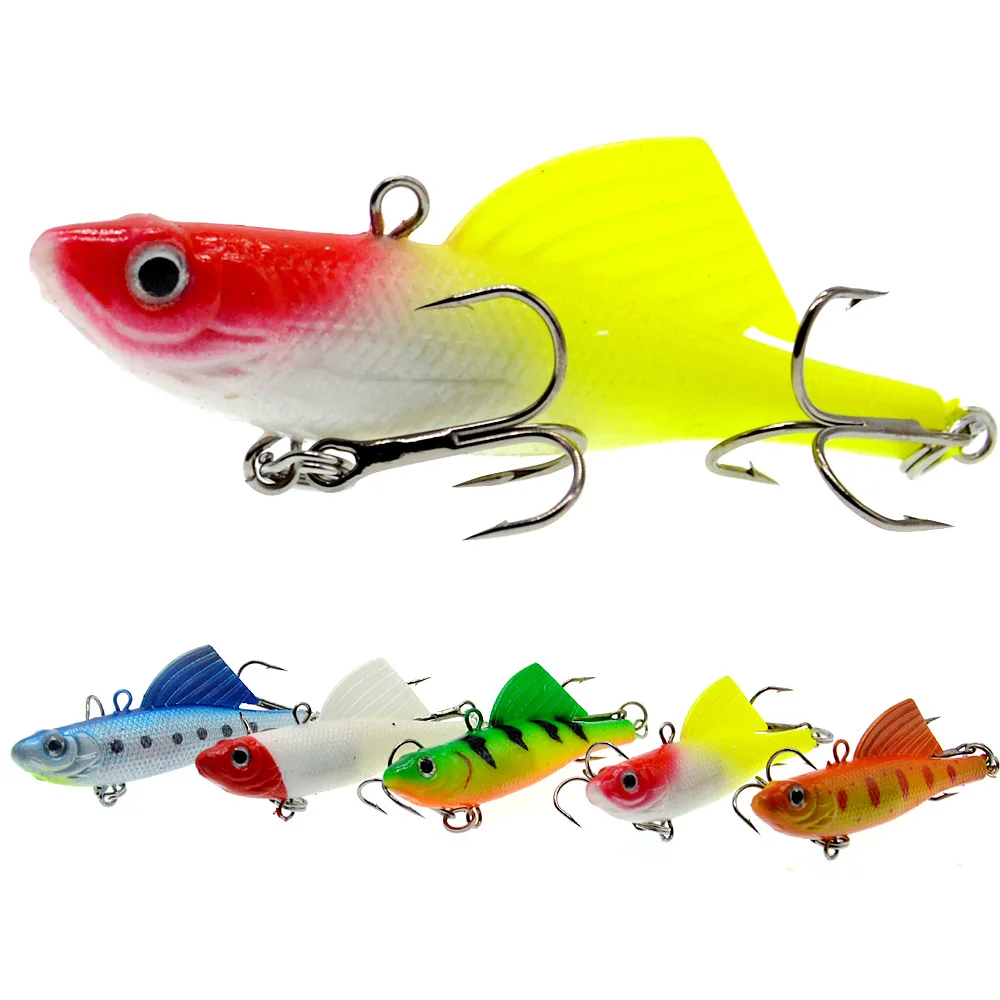 5 шт. зима VIB морская рыболовная приманка 6 см/16 г Pesca крючки искусственный воблер