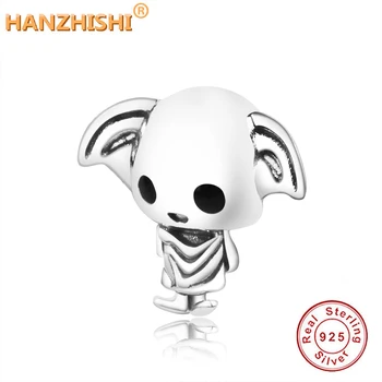 

100% 925 Sterling Silver Beads Dobby the House Elf Charm Fit Original Fine Charm Bracelet DIY Jewelry For Women Cartoon