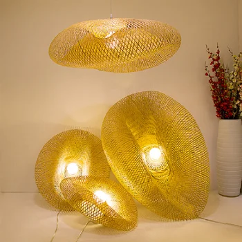 

Nordic Bamboo Pendant Lamp Kitchen Led Pendant Light Suspension Hanging Lamp for Home Indoor Dining Room