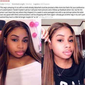 13x 6 Lace Front Wigs Highlight Straight Lace Frontal Wig Brazilian Remy Lace Front Human Hair Wig Pre Plucked Dream Beauty 5