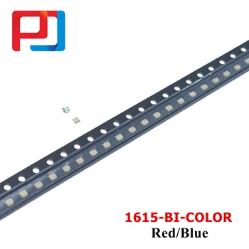 

500pcs PULAR 0603 1615 0606 Red Blue bi-color Clear Ultra Bright SMD LED 1616 0805 Bi color 620-625/460-470nm