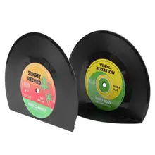 2 шт креативные виниловые пластинки в форме книги держатели к полкам школьные офисные подарки