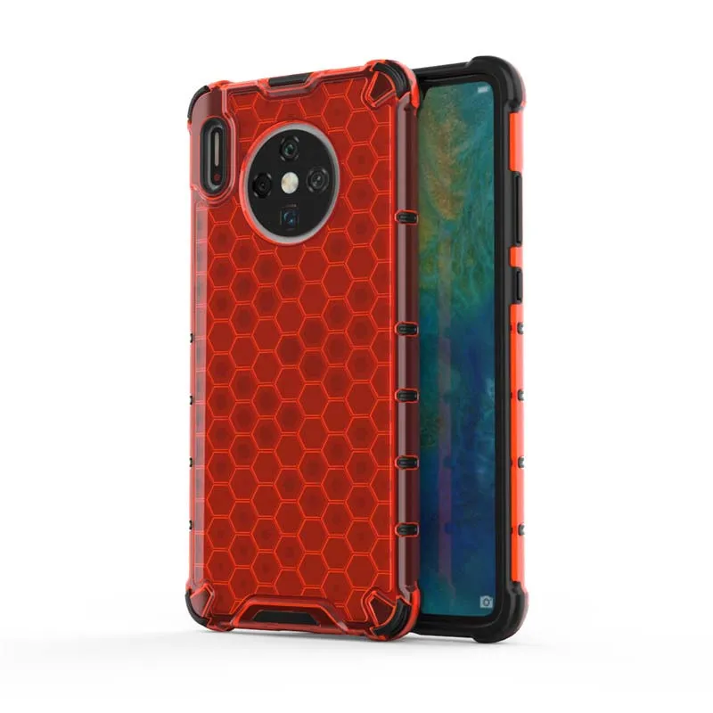 red Гибридный чехол из поликарбоната+ ТПУ противоударный чехол для huawei 8X Mate20 Nova5i P30 Honor20 Mate20pro Mate20X P30Pro Mate30 Mate30pro чехол s KS0386 - Цвет: red