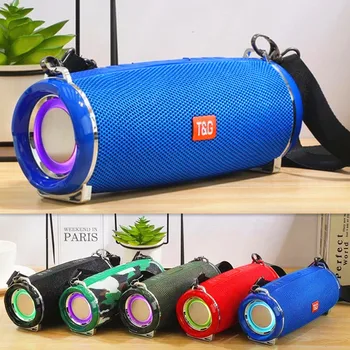 

LED Colorful Portable Speaker Wireless Bluetooth Column HiFi Music Surround Subwoofer Support TWS AUX FM Radio Outdoor Speakers