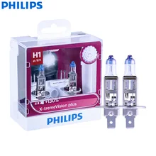 Philips X treme Vision Plus H1 12V 55W P14.5s 12258XVPS2 130% More Bright Car Halogen Headlight ECE Auto Lamps Fog Bulb (Twin)