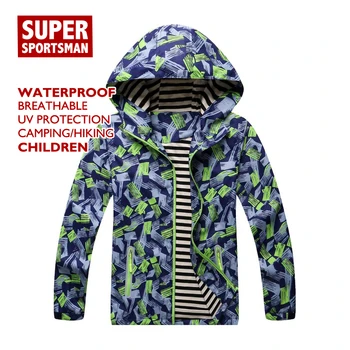 

Winter Warm Fleece Coats Kids Boys Hiking Camp Waterproof Jackets Children Windbreaker Softshell Toddler Hooded Training Clothes
