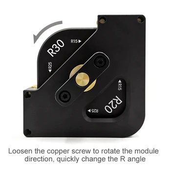 

Radius Quick-jig Chamfer Profile Arc Angle Template Locator Jig Woodworking Router Trimming Tools Deburring External Chamfer New