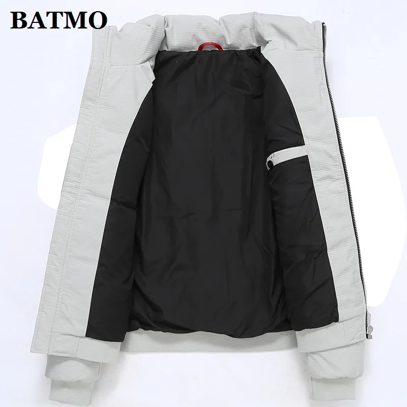 BATMO Новое поступление Зима Высокое качество 80% серый куртки-пуховики для мужчин, мужские теплые зимние куртки, плюс-размер M-3XL 8506
