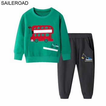 

SAILEROAD Children's Clothing Sets Fall Tracksuit for a Boy Cotton Sweatshirt+Trouser Suits 2020 Baby Kids Clothes Suits