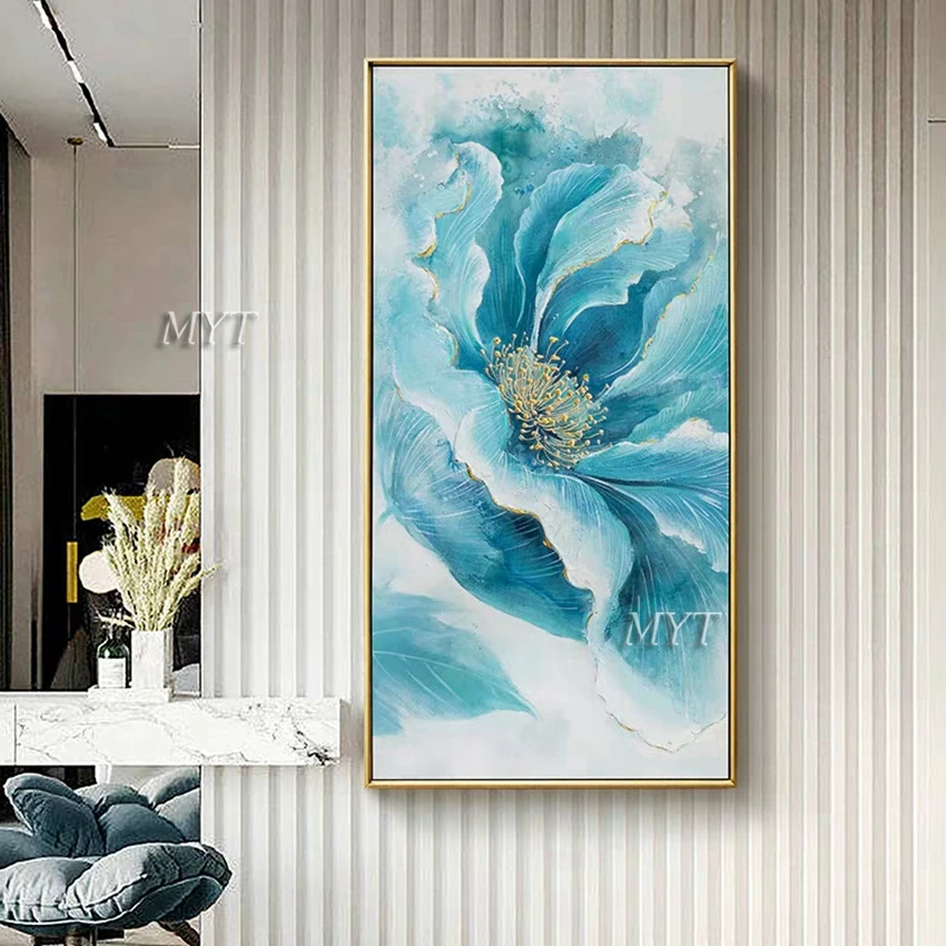 Besar Bunga Lukisan Tangan Dicat Kanvas Bunga Dinding Seni 3d Tebal Minyak Bunga Lukisan Dinding Gambar Seni Unframed Gratis Pengiriman Painting Calligraphy Aliexpress