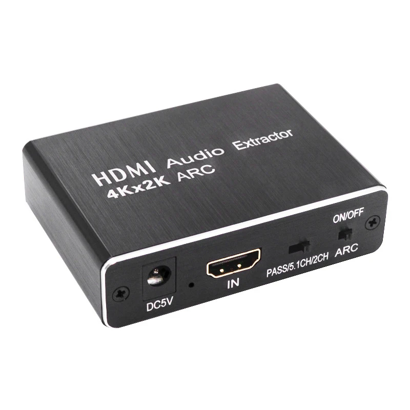 

HDMI Audio Extractor Converter Support 4K 60Hz HDMI Converter Adapter Support ARC/3D 5.1 Channel