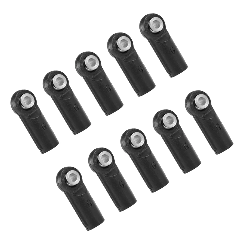 10 Pieces M4 Linkage Rod End Tie Rod End Ball Head Joint for RC Car Crawler