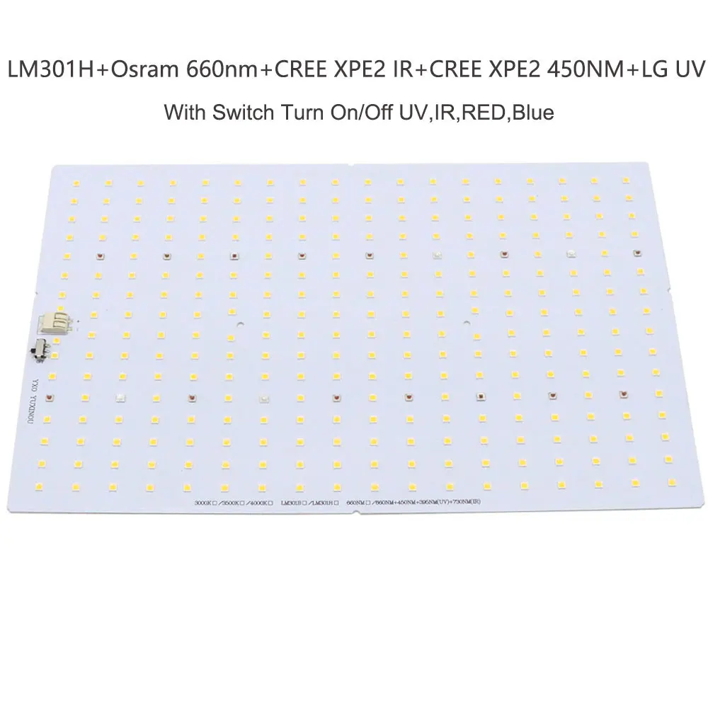 Samsung led 288pcs PCBA светодиодная лампа QB288 V2 PCB с LM301H + 660nm/V1 LM561C S6 3000K diy Светодиодная для выращивания