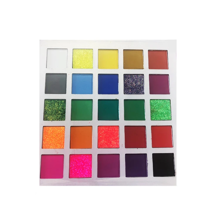 Cosmetic Makeup 25 Color Eyeshadow No Logo High Pigment Glitter Shimmer Matte Eyeshadow Palette