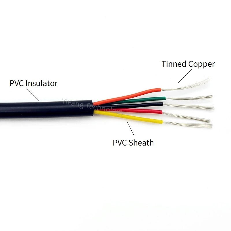Cavo Schermato 1m 28AWG – 2-7 Conduttori In PVC – Isolante Per Audio, Segnale E Alimentazione – Ideale Per Modellismo, Elettronica E Illuminazione