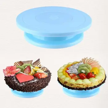

Cake Turntable Baking Accessories Round Plastic Rotating Cake Turntable Stand Baking Decor