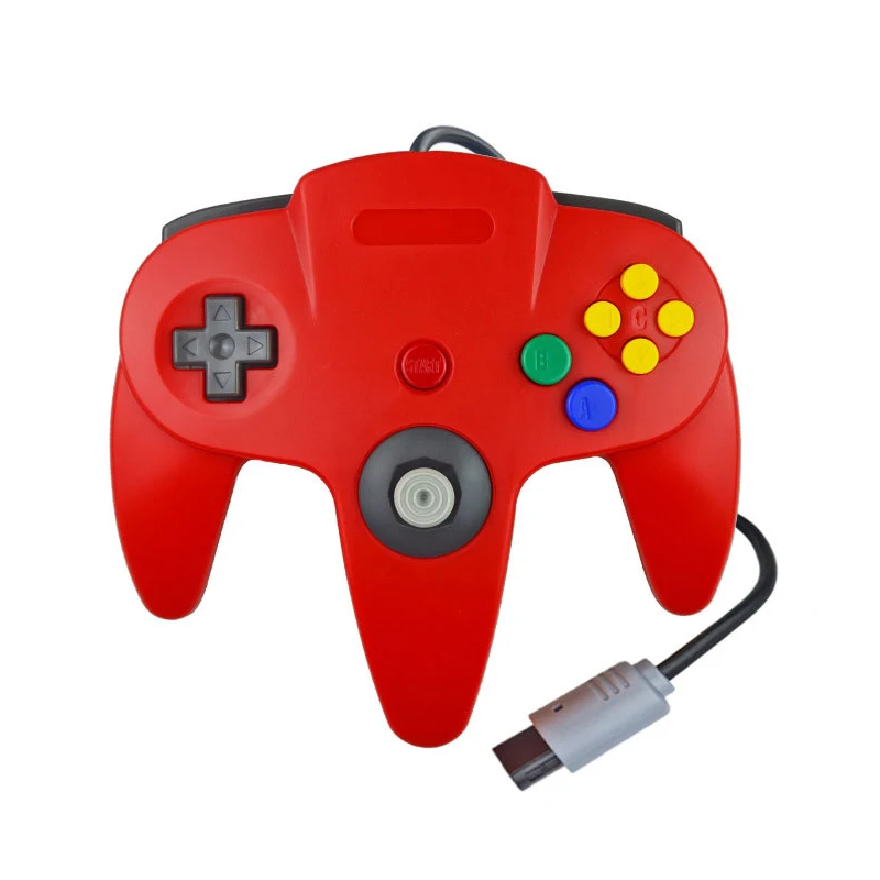 Проводной игровой джойстик для Zend N64, джойстик для Zend N64, игровой коврик для Gamecube для Mac, геймпад - Цвет: red