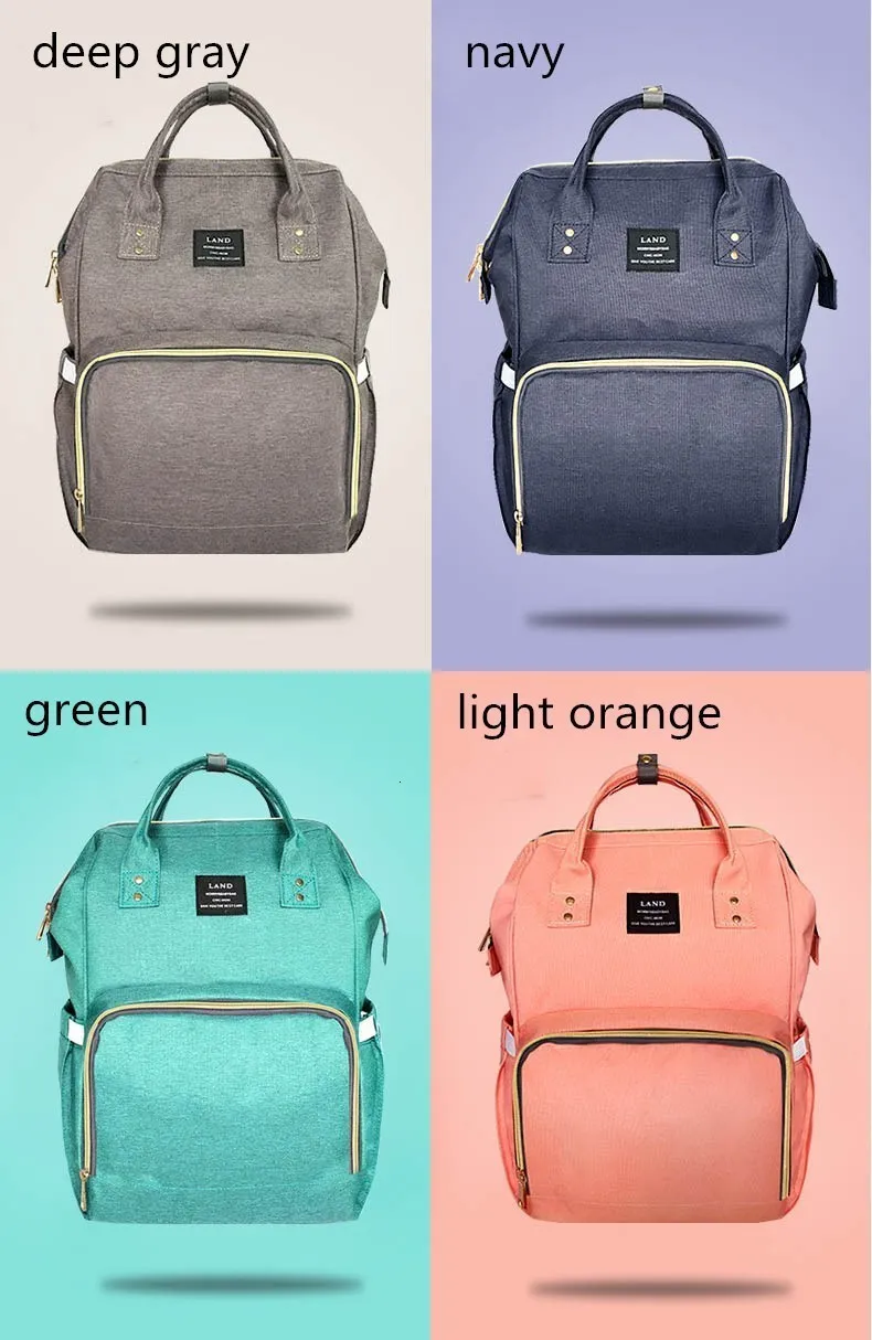 LAND новая детская сумка для подгузников, модная сумка для мамы, подгузник для беременных, Большая вместительная детская сумка, рюкзак для путешествий, дизайнерская сумка для кормления