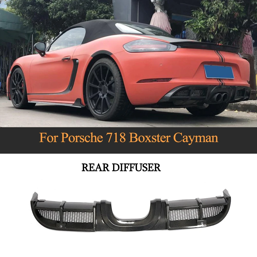 

Rear Bumper Lip Diffuser Spoiler for Porsche 718 2016 - 2018 Carbon Fiber Rear Bumper Lip Apron Splitter Car Lip