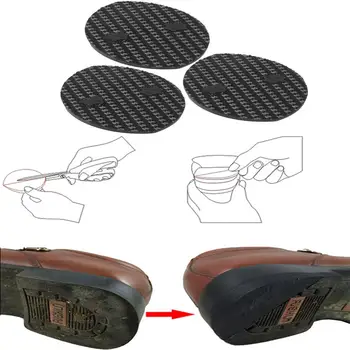 

3 Pair Heel Plates Shoe Heel Taps Tips Sole Heel Repair Pad Replacement Anti Slip DIY Thicken Rubber Outsole Heel Soft Repair