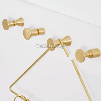 

High Quality 10PCS European Solid Brass Robe Hooks Coat Hooks Key Bag Hook Towel Clothes Hooks Hangers Brass Tone