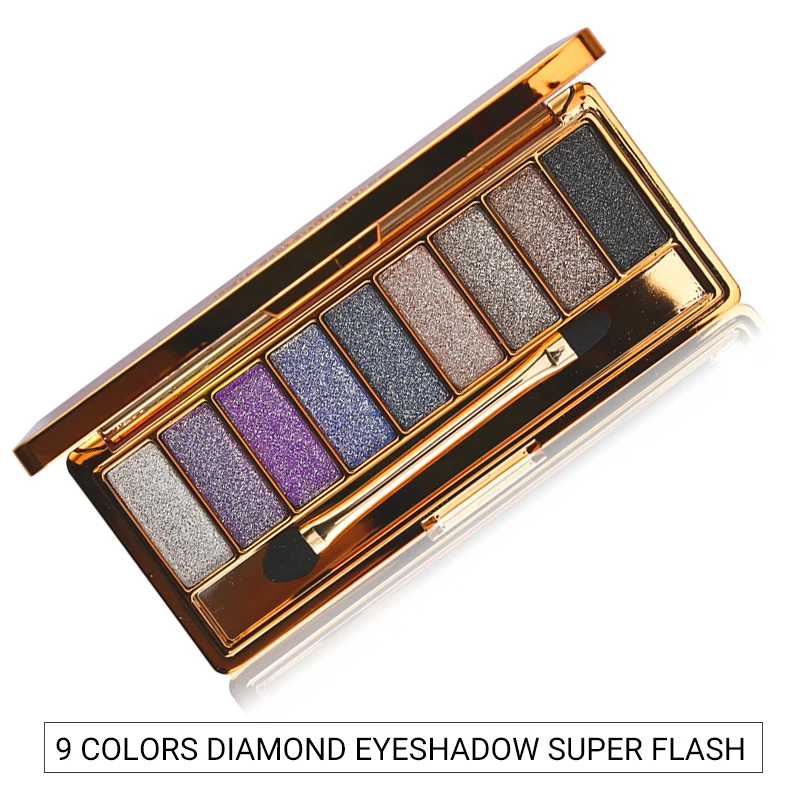 

A game-changing Palette 9-Color Pearly Eye Shadow,Smoked Makeup,Nude Eyeshadow makeup Glitter feature with mirror