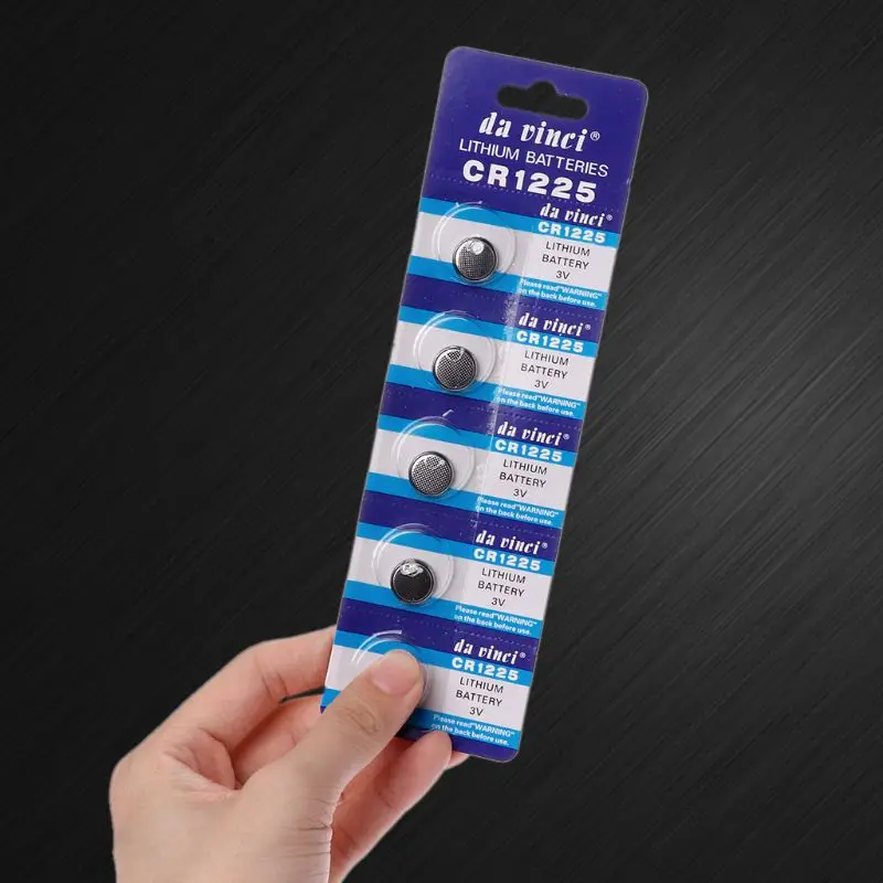 

5PCS Lithium Battery CR1225 Electronic Coin Cell Button Batteries 3V LM1225 BR1225 KCR1225 CR 1225 Watch Car Key Toy Remote