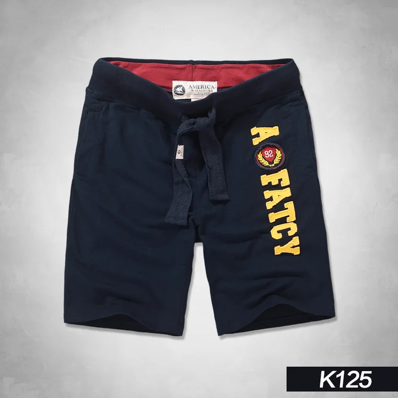 K125 dark blue Новинка, мужские шорты,, повседневные пляжные шорты, качественные шорты с эластичной резинкой на талии, модные брендовые пляжные шорты размера плюс - Цвет: K125 dark blue