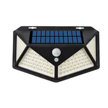 114LED Солнечный настенный светильник индукция человеческого тела водонепроницаемый уличный светильник с тремя режимами для сада