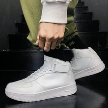 ; мужские зимние ботинки средней высоты; прогулочная обувь; неяркие белые кроссовки; Дизайнерские мужские кроссовки AF 1