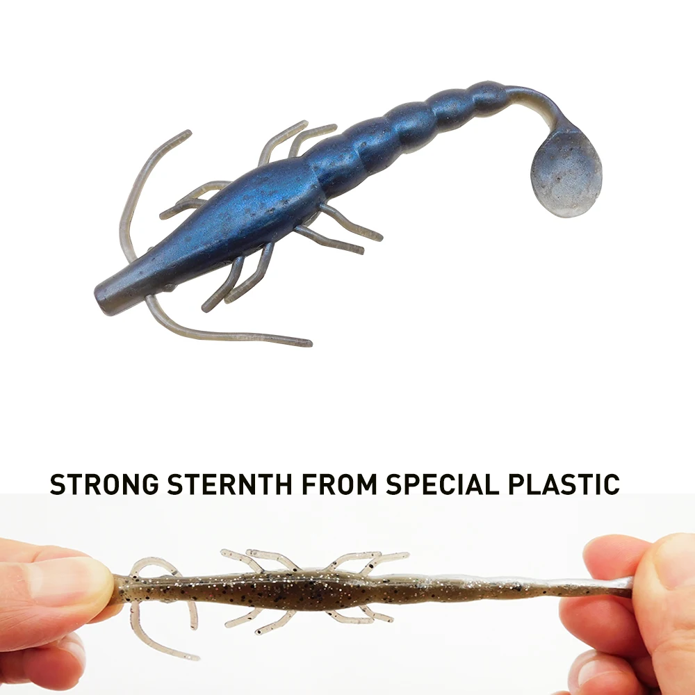 KESFISHING New Fishing Lure Worm Salamander 55mm For Bass Trout Catfish Soft  Silicone Bait Shrimp Smell Add Salts Free Shipping - AliExpress