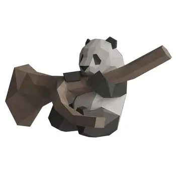

New Panda Paper Model 3D Diy Material Manual Creative Masquerade Tide Decorative Toys Lovely Props Show Gifts Party For Kid J4M3