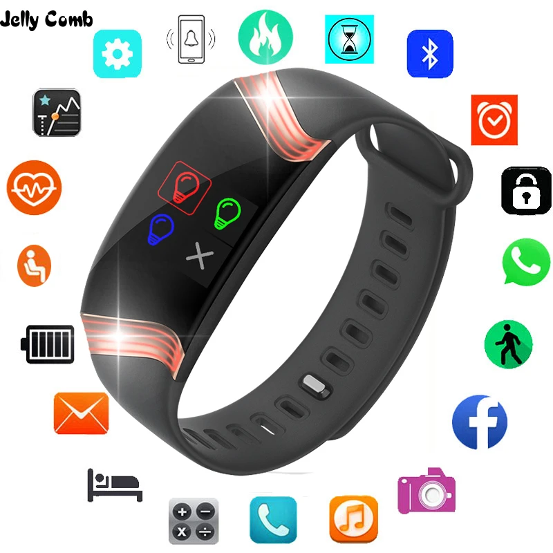Jelly Comb Men Smart Watch for Xiaomi Smart Fitness Bracelet Heart Rate Monitor Smartwach Smart Watches Women