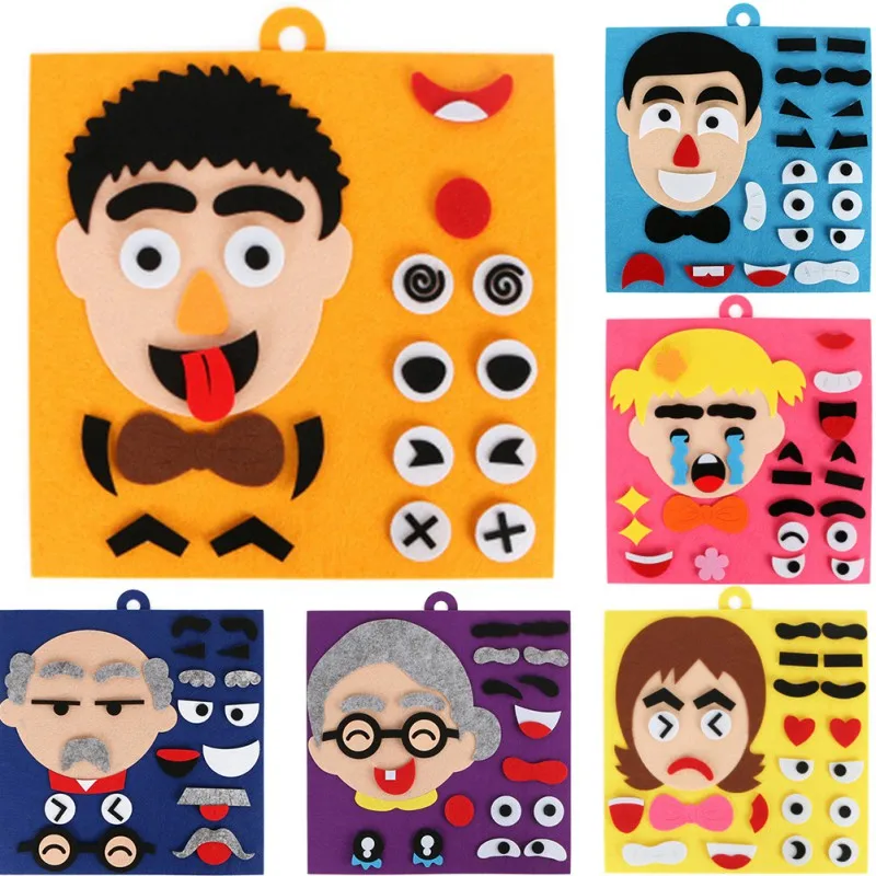 Facial Expression Diy Handmade Stickers Children Educational Toys Q7D0 G2Z9 