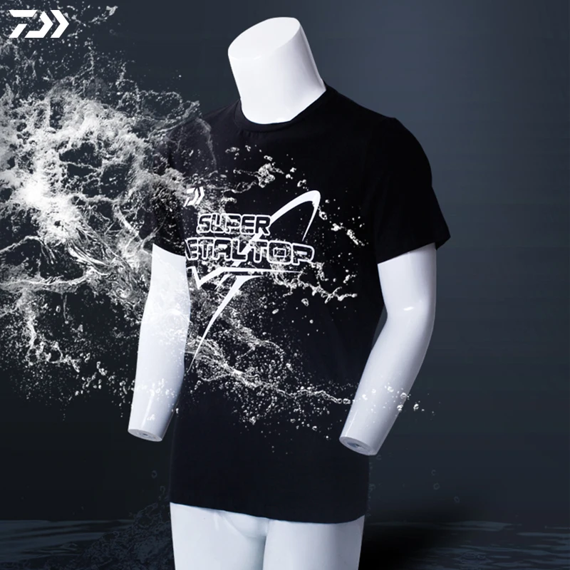 Daiwa уличная спортивная футболка одежда для рыбалки быстросохнущая дышащая Летняя мужская футболка с коротким рукавом для рыбалки