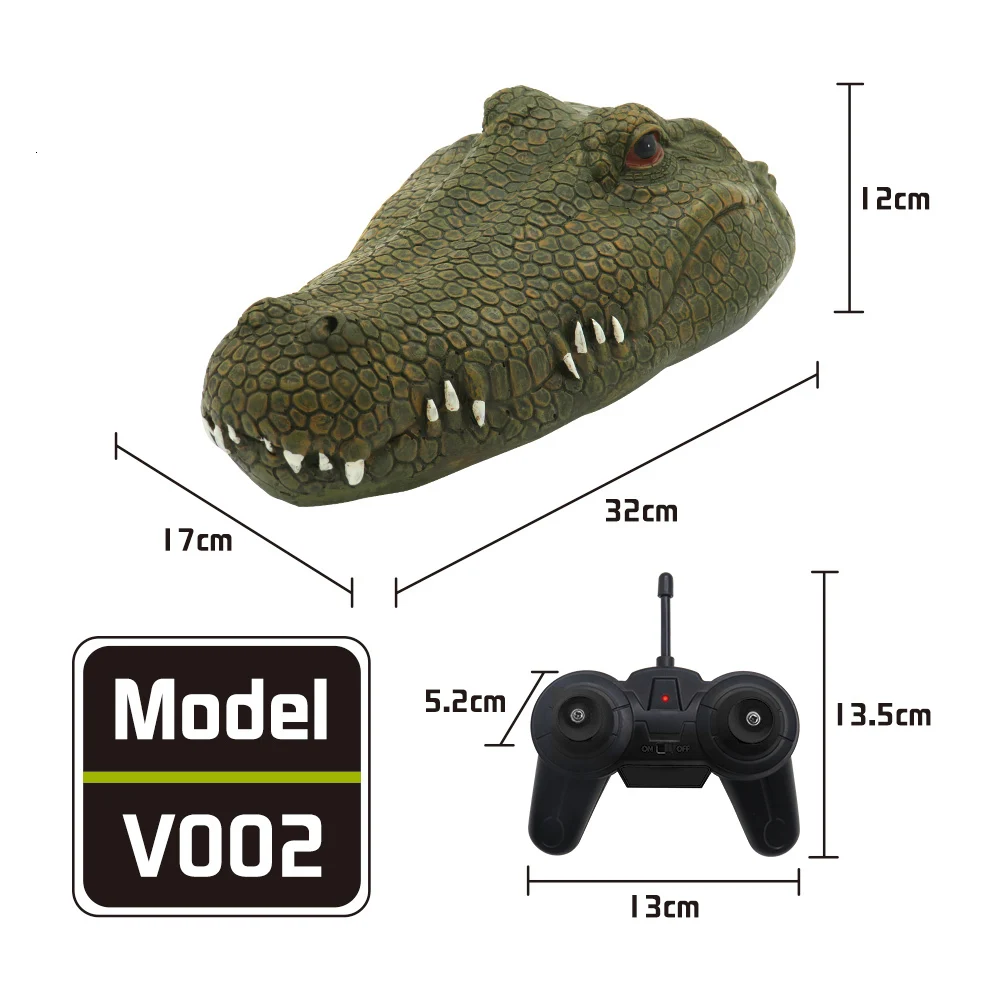 Flytec RC лодка V002 моделирование головы крокодила пульт дистанционного управления лодка 2,4 г управление электрическая лодка игрушки голова крокодила пародия игрушка