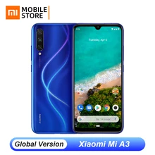 Глобальная версия Xiaomi mi A3 mi A3 4 Гб 64 Гб Смартфон Snapdragon 665 Восьмиядерный 6,08" AMOLED дисплей 48MP+ 32MP камера 4030 мАч