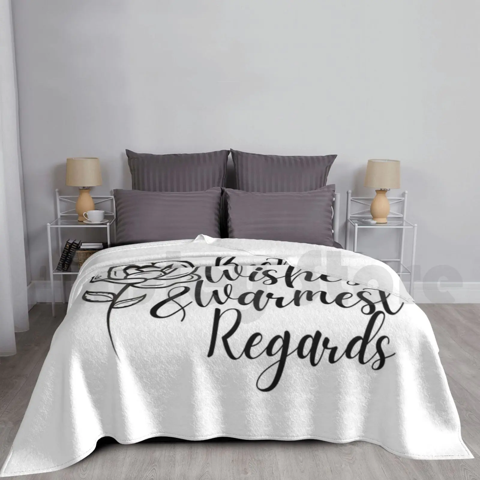 "Auguri Più Caldi Saluti" Coperta Con Stampa Rosa Fashion Custom David Rose Atlanta Motel Farmacia I Migliori Auguri