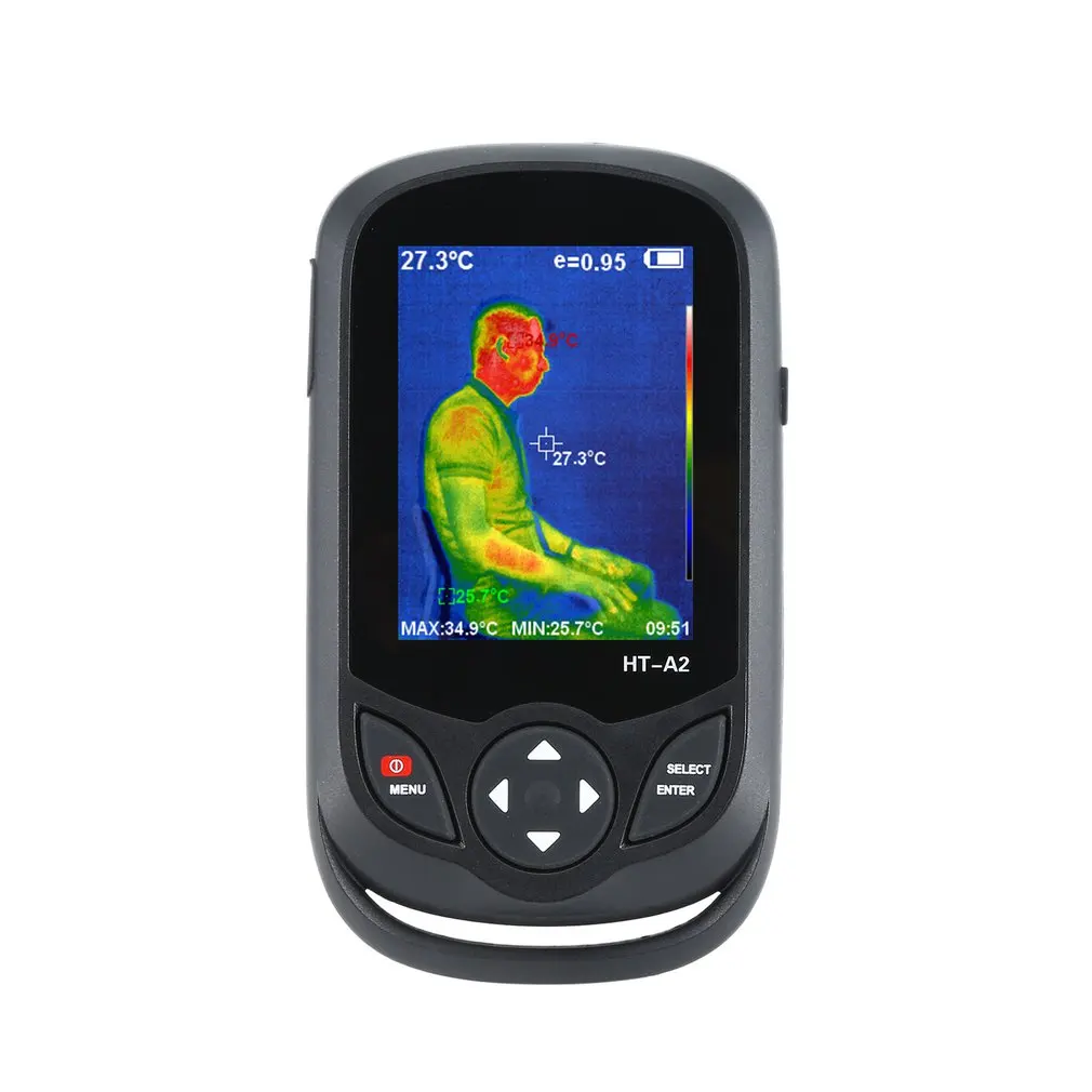 HT A2 3 2 дюймовый цифровой ИК тепловизионная камера 0.3MP Full View TFT экран Инфракрасный