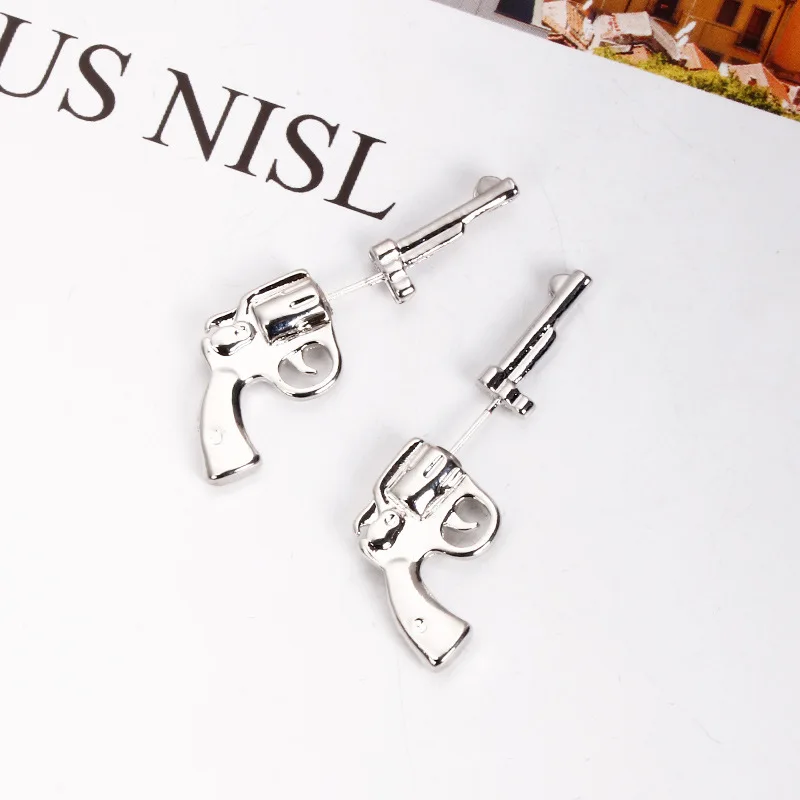 Gothic Gun Silver Gold Color Ear Cuff for Women Girls Punk Rock Pistol Clip Earrings Earcuff Party Gifts Jewelry Orecchini