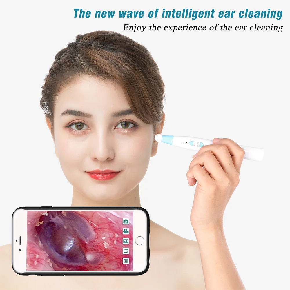 

F180B 3.9MM Lens WIFI Otoscope Endoscope Camera Medical Diagnostic Kit Wireless Ear Cleaning picker with